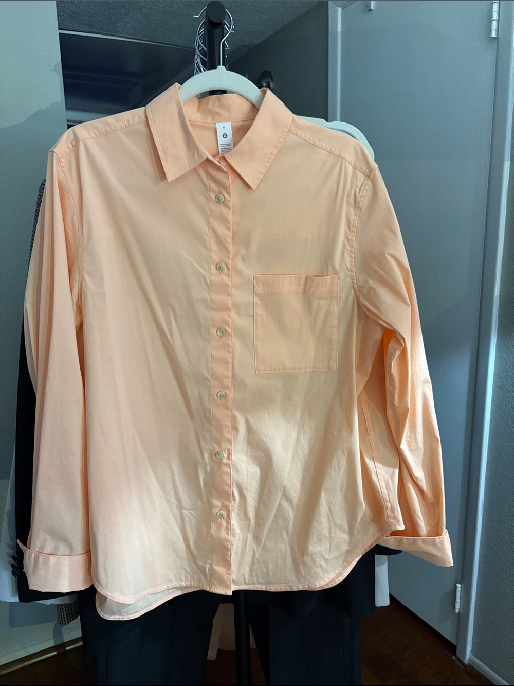 Lululemon Peach Button-Down Shirt - Classic Collared Top